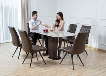 Bàn ghế ăn chất liệu kiểu dáng đơn giản