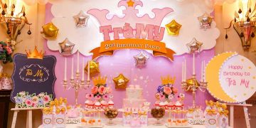 Trang trí sinh nhật với tone màu hồng công chúa dành cho bé gái