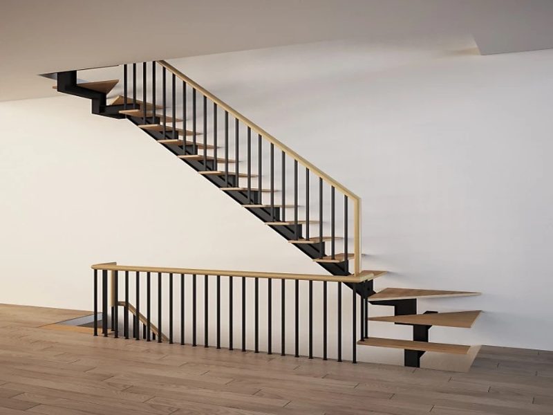 Cầu thang khung thép hiện đại