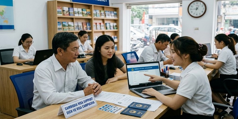Hỗ trợ khách hàng các thủ tục liên quan đến visa Campuchia